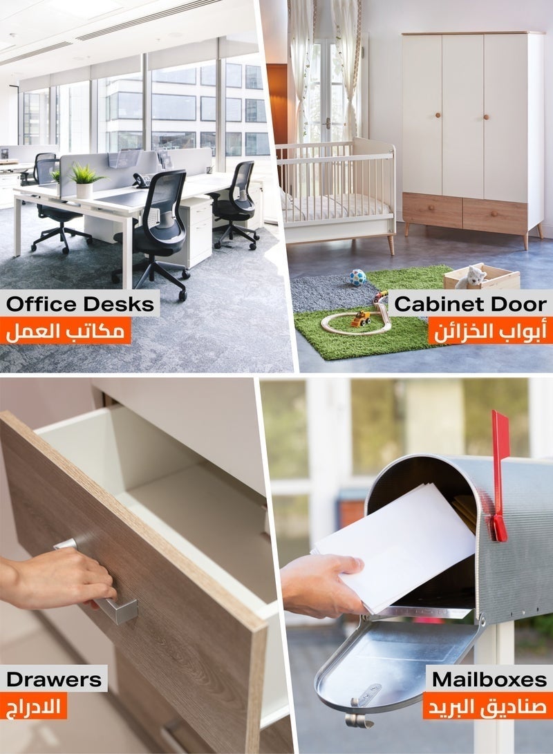 4 Packs Drawer Lock - Secure Cabinet, Mailbox, and Drawer Lock - Ideal for Locking Storage Units, Filing Cabinets, Mailboxes, and Important Documents (4 Locks with 8 Keys) - Image 4